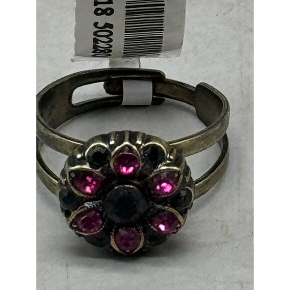 Mariana ring purple crystals one size round R-7218 502280 READ NEW - Picture 7 of 8